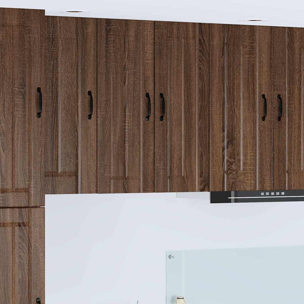 Kitchen Wall Cabinet Brown Oak 30 x 31 x 80 cm Engineered Wood