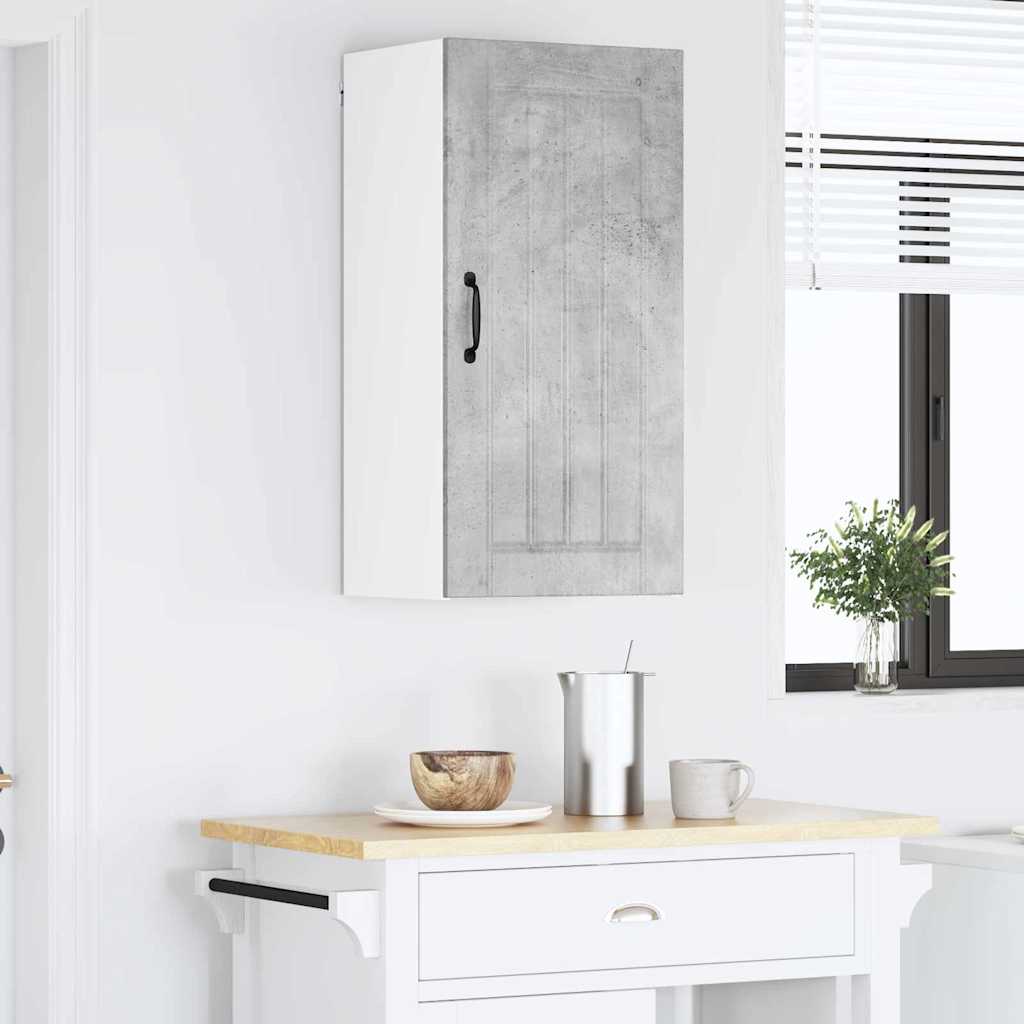 Kitchen Wall Cabinet with Shelf Concrete Grey 40 x 31 x 80 cm