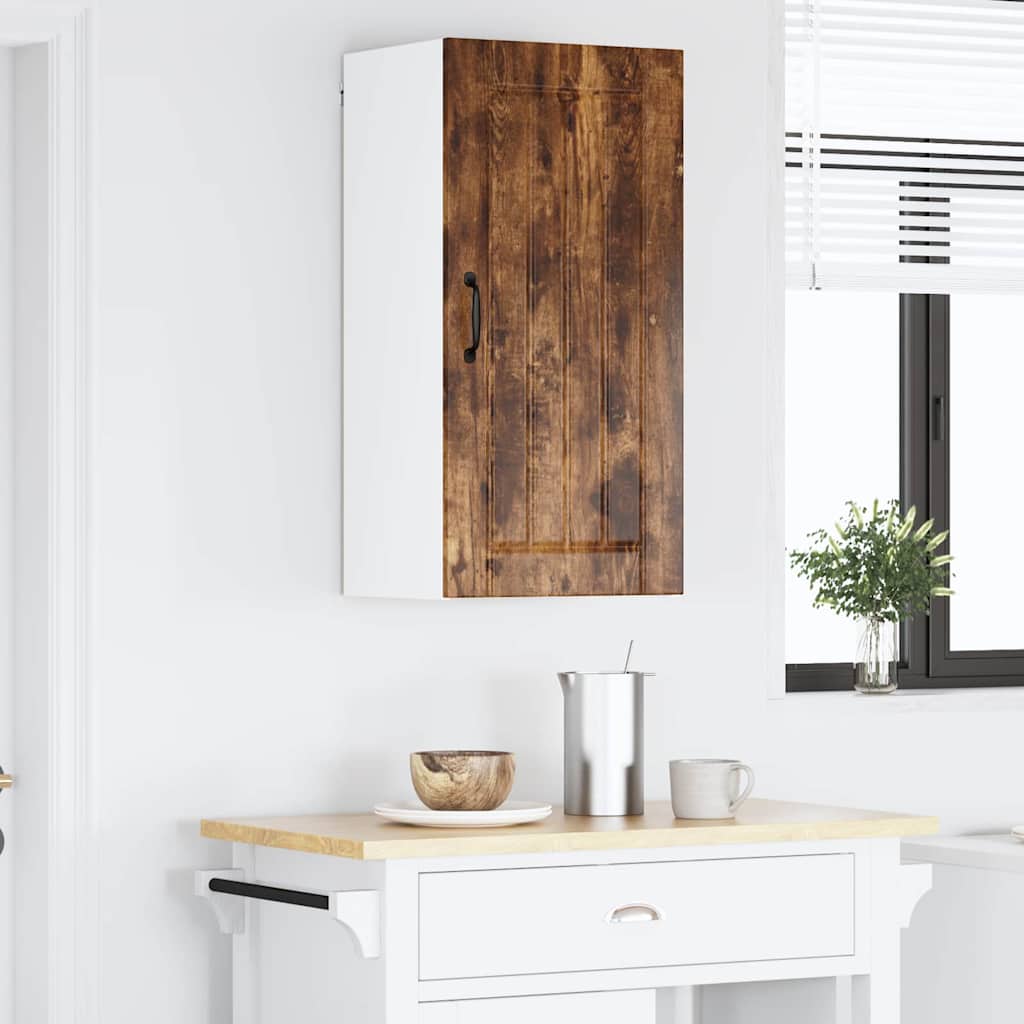 Kitchen Wall Cabinet Smoked Oak 40 x 31 x 80 cm Engineered Wood