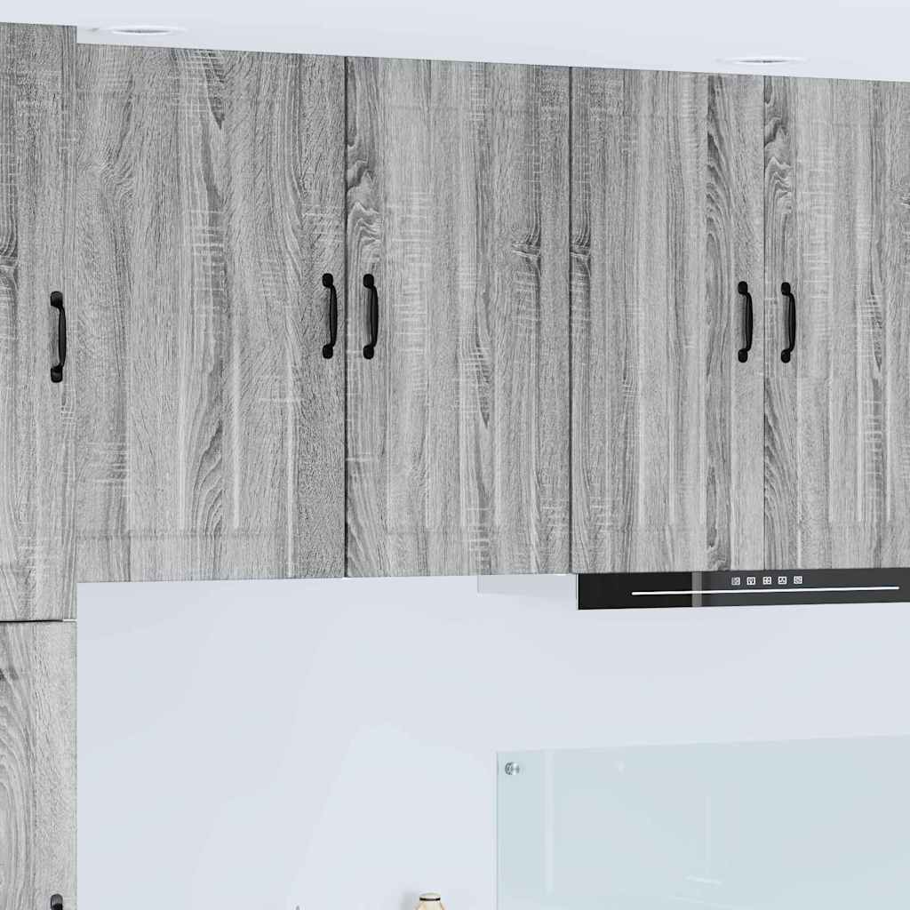 Kitchen Wall Cabinet with Shelf Grey Sonoma 40 x 31 x 80 cm