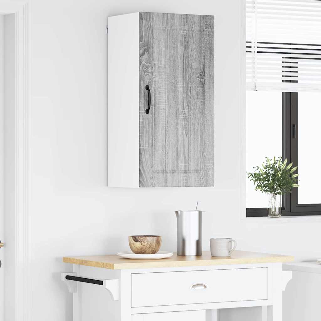 Kitchen Wall Cabinet with Shelf Grey Sonoma 40 x 31 x 80 cm