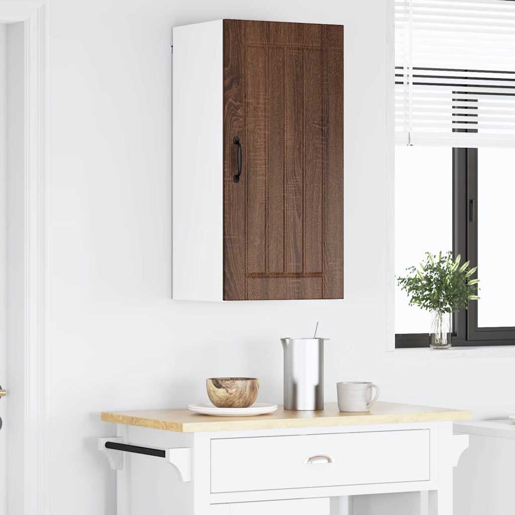 Kitchen Wall Cabinet Brown Oak 40 x 31 x 80 cm Engineered Wood