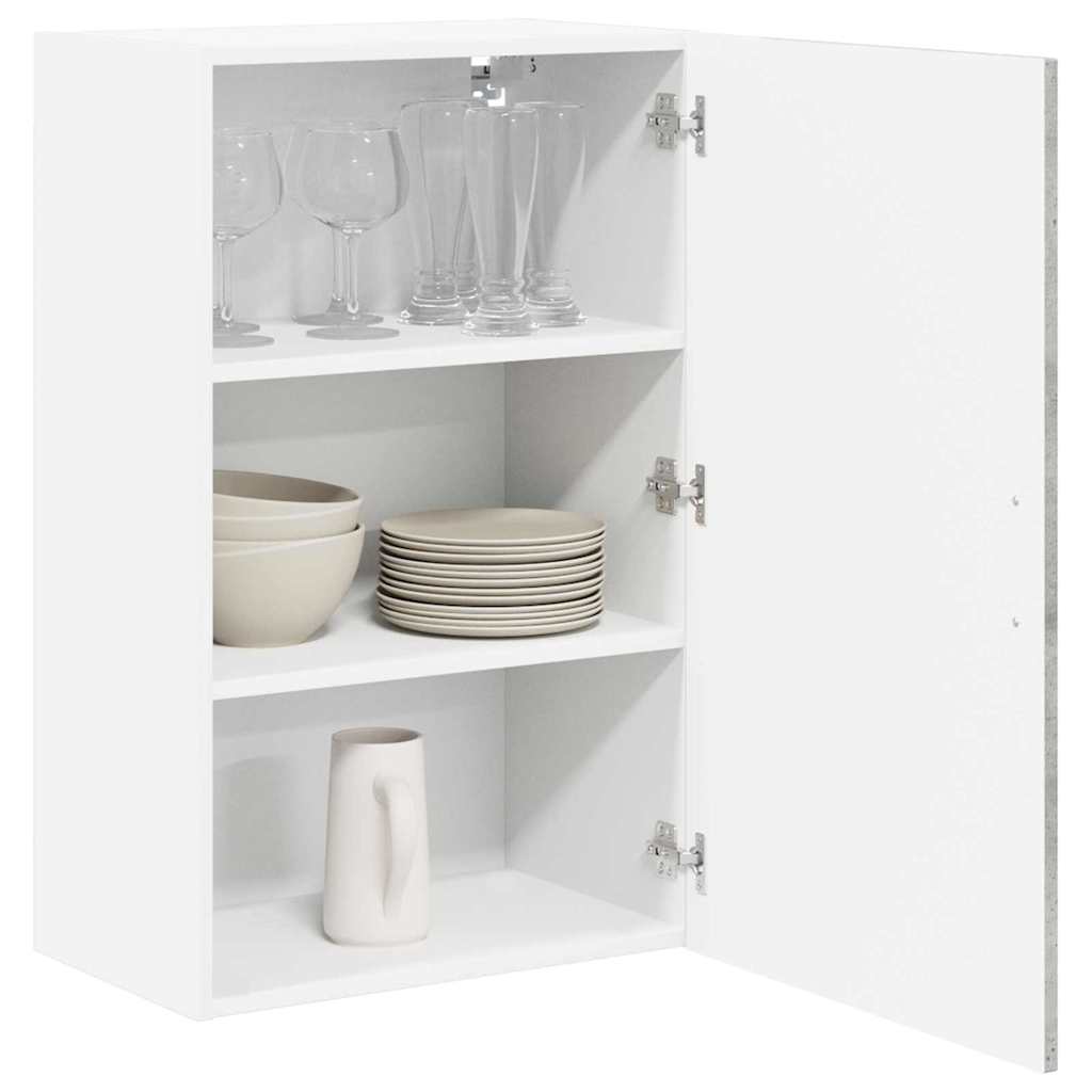 Kitchen Wall Cabinet with Shelf Concrete Grey 50 x 31 x 80 cm