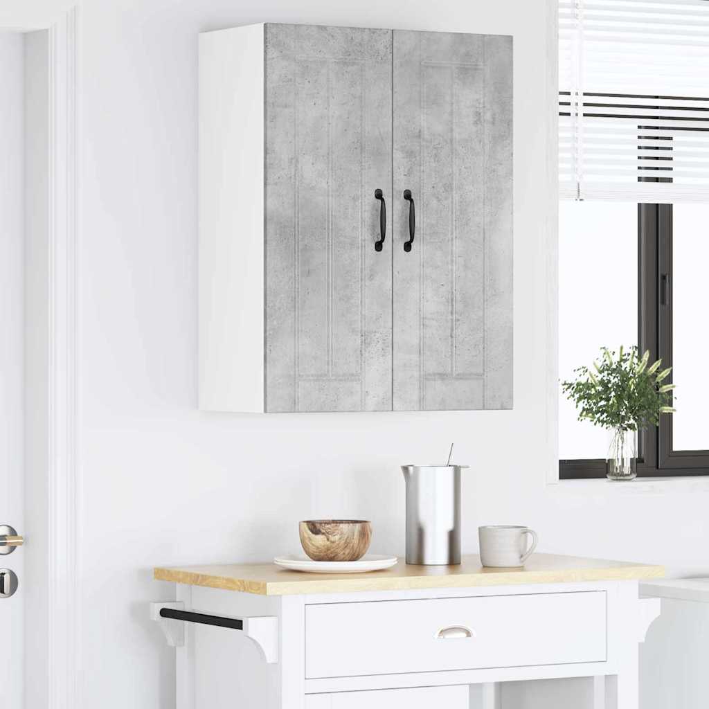 Kitchen Wall Cabinet with Shelf Concrete Grey 60 x 31 x 80 cm
