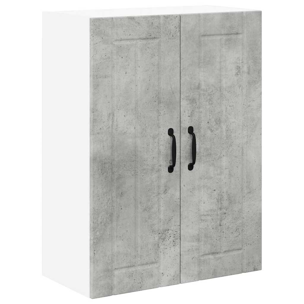 Kitchen Wall Cabinet with Shelf Concrete Grey 60 x 31 x 80 cm