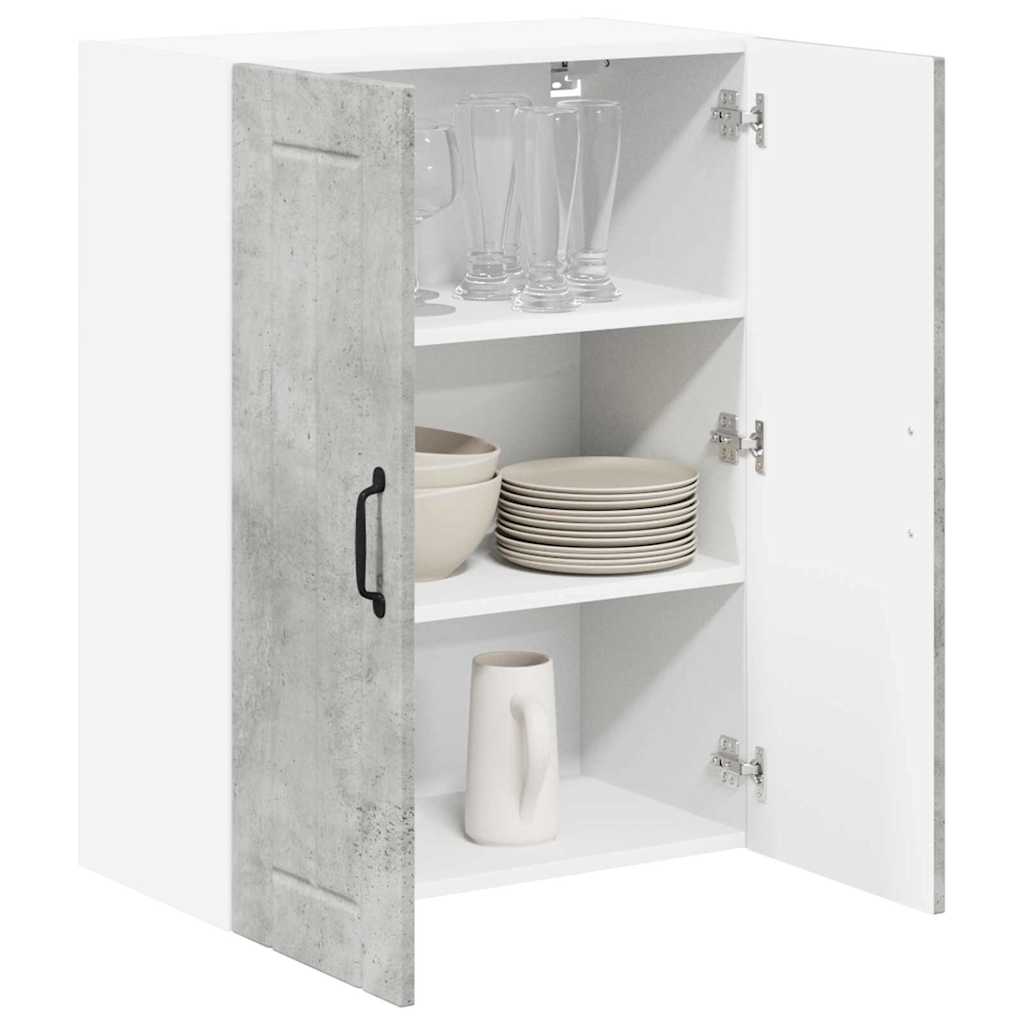 Kitchen Wall Cabinet with Shelf Concrete Grey 60 x 31 x 80 cm