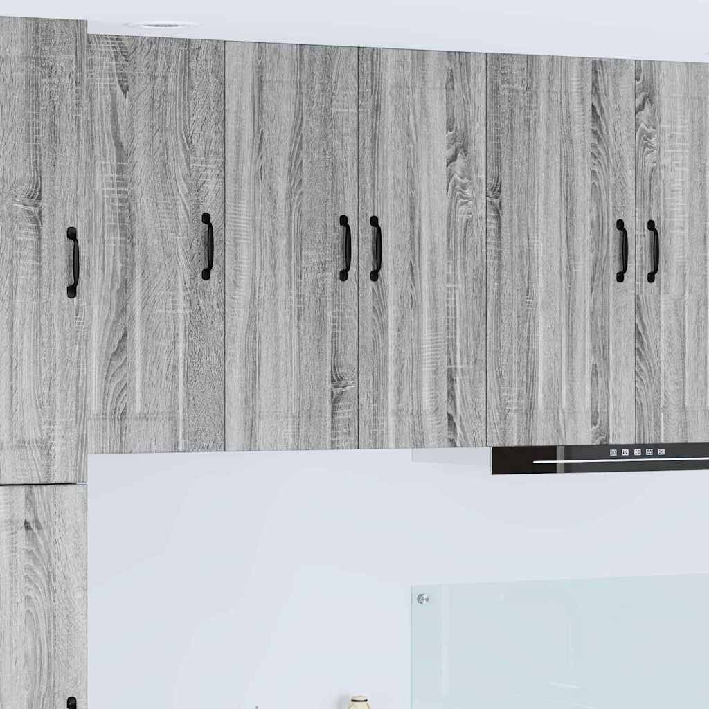 Kitchen Wall Cabinet with Shelf Grey Sonoma 60 x 31 x 80 cm