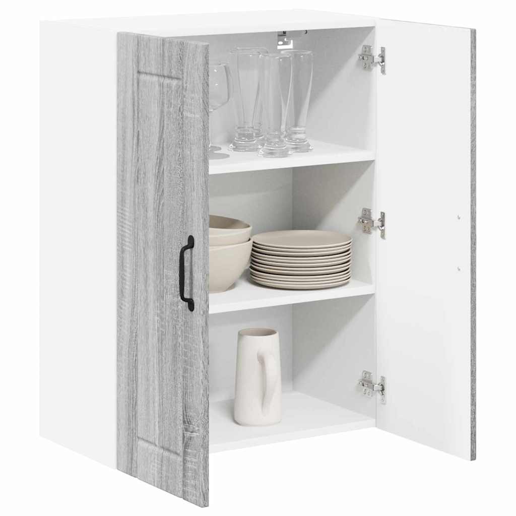 Kitchen Wall Cabinet with Shelf Grey Sonoma 60 x 31 x 80 cm