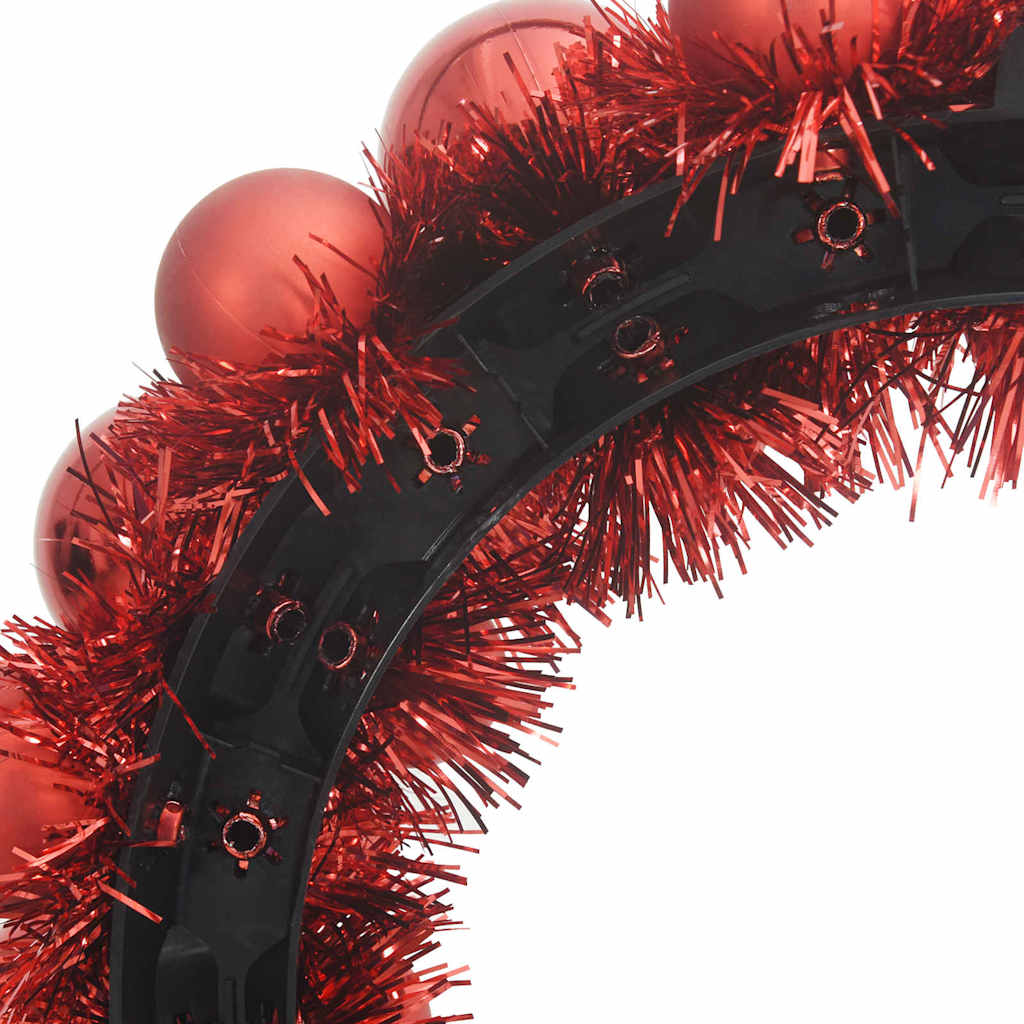 Christmas Ball Wreathes 2 pcs Red 33 x 33 x 7 cm Polystyrene