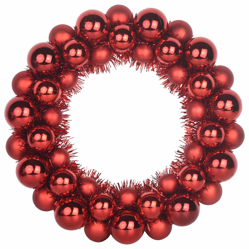 Christmas Ball Wreathes 2 pcs Red 33 x 33 x 7 cm Polystyrene
