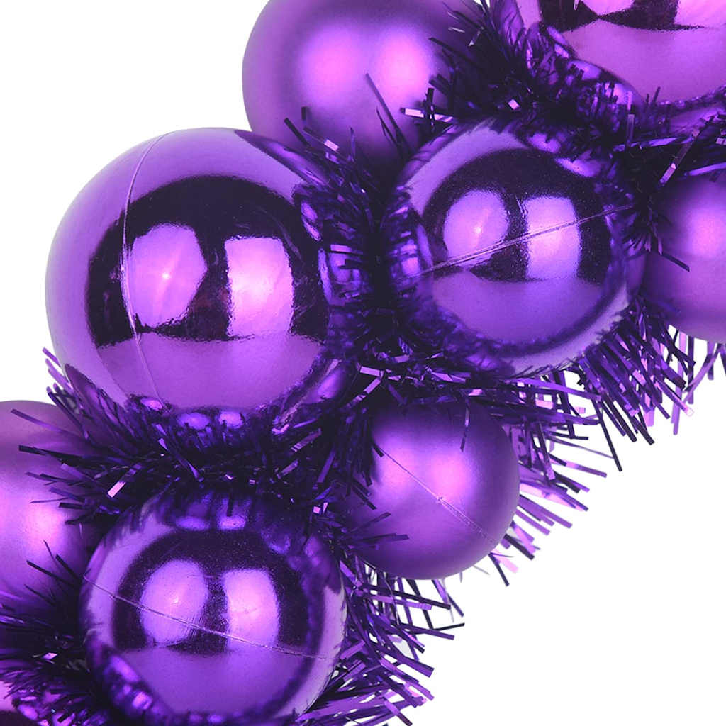Christmas Ball Wreathes 2 pcs Lilac 33 x 33 x 7 cm Polystyrene