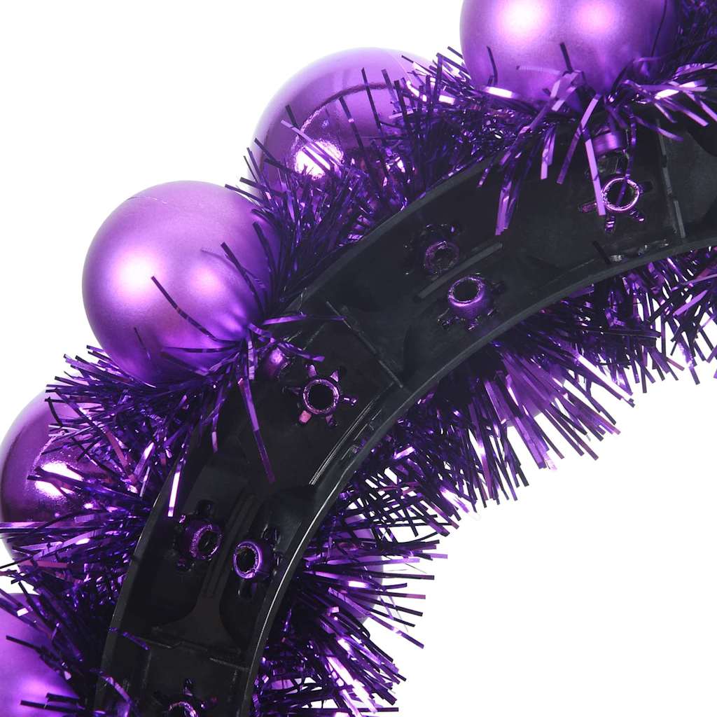 Christmas Ball Wreathes 2 pcs Lilac 33 x 33 x 7 cm Polystyrene