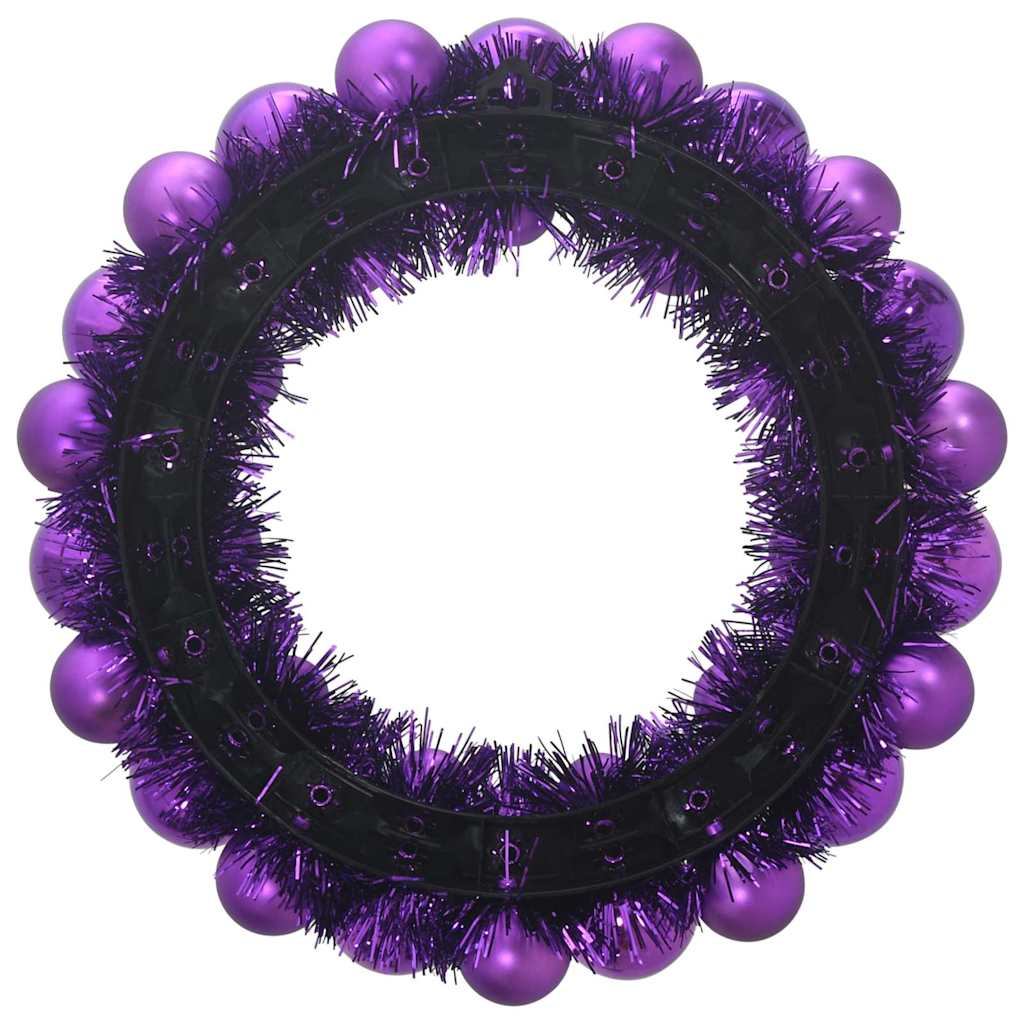 Christmas Ball Wreathes 2 pcs Lilac 33 x 33 x 7 cm Polystyrene