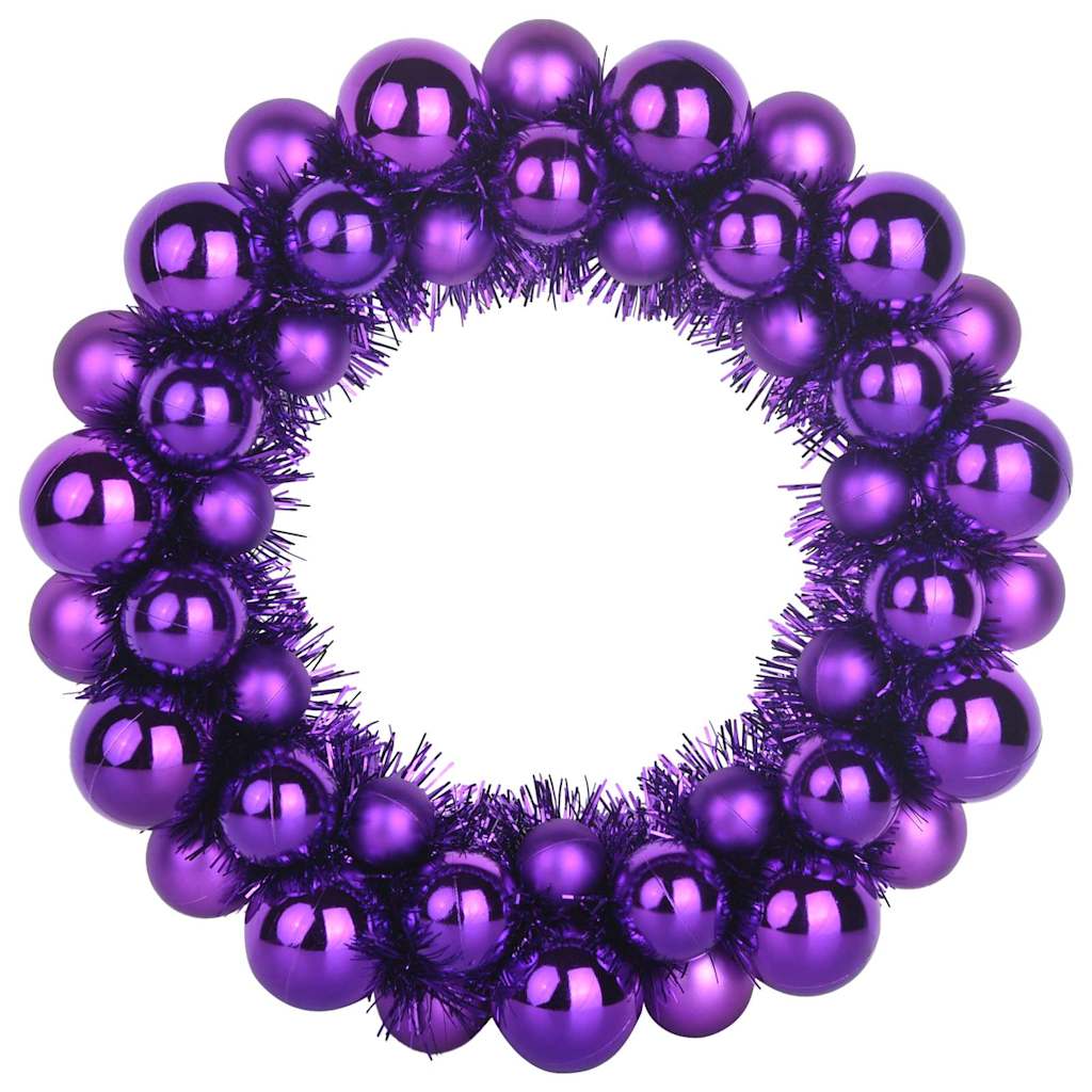 Christmas Ball Wreathes 2 pcs Lilac 33 x 33 x 7 cm Polystyrene