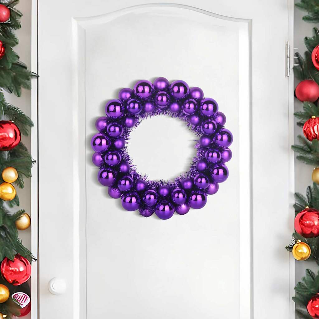Christmas Ball Wreathes 2 pcs Lilac 33 x 33 x 7 cm Polystyrene