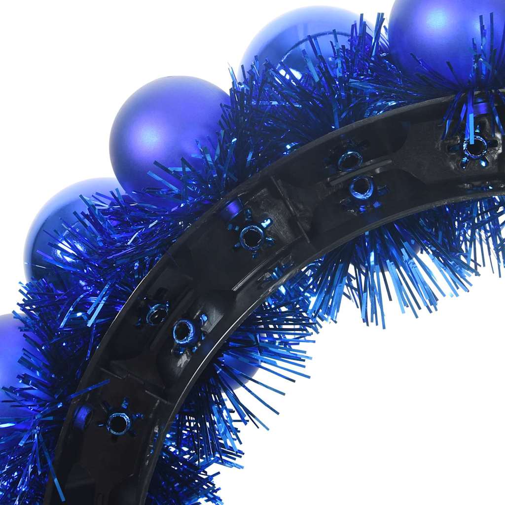 Christmas Ball Wreathes 2 pcs Blue 33 x 33 x 7 cm Polystyrene