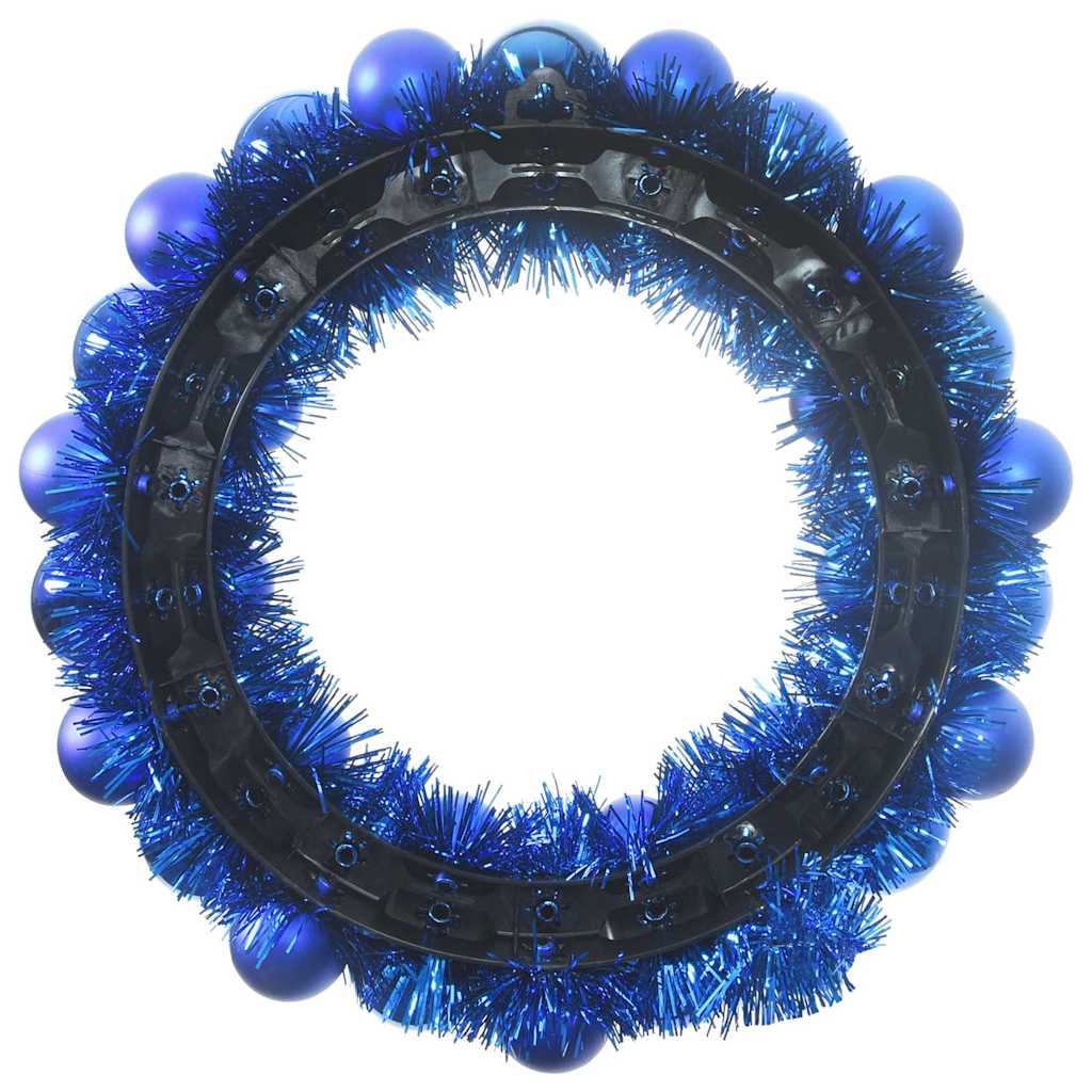 Christmas Ball Wreathes 2 pcs Blue 33 x 33 x 7 cm Polystyrene
