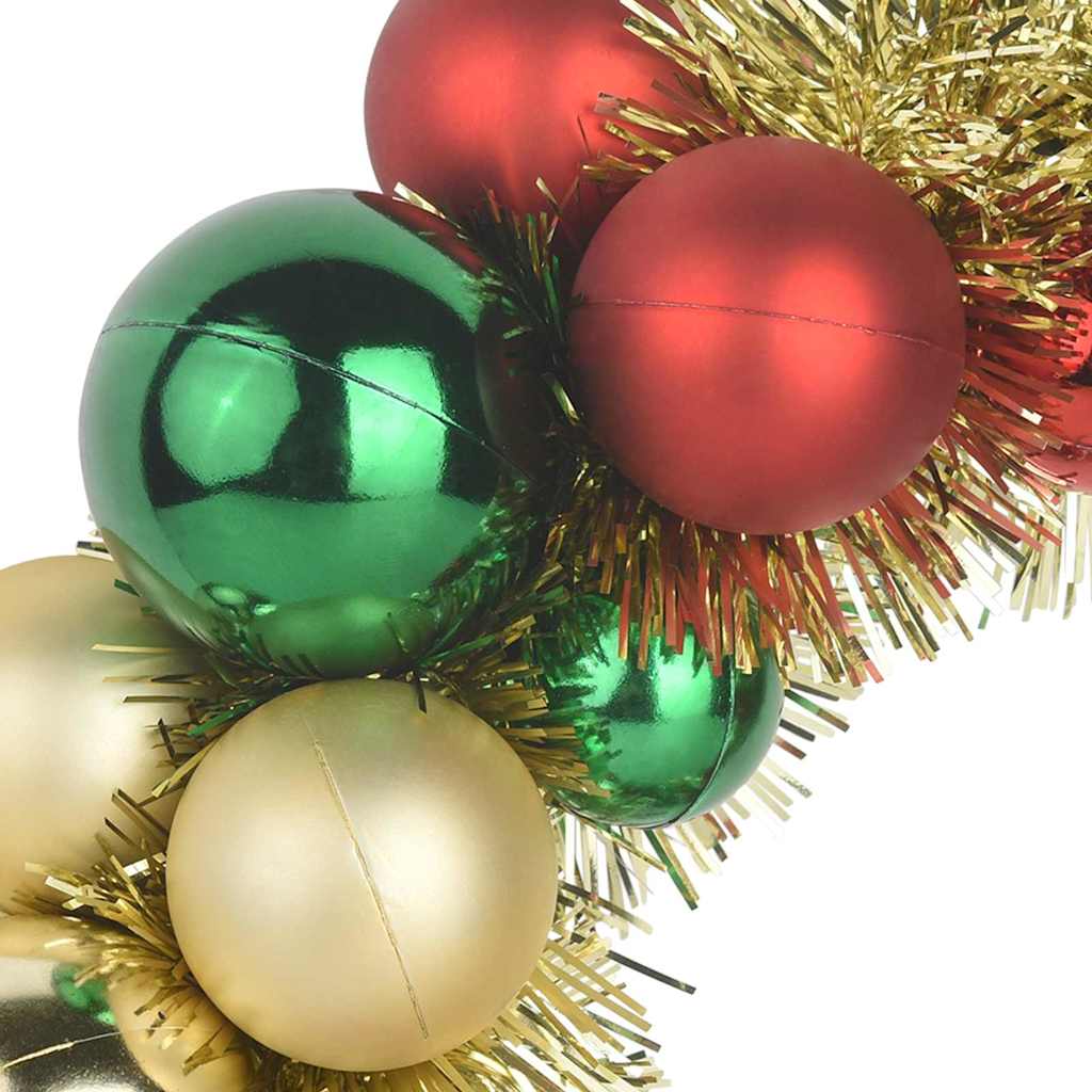 Christmas Ball Wreathes 2 pcs Multicolour 33 x 33 x 7 cm