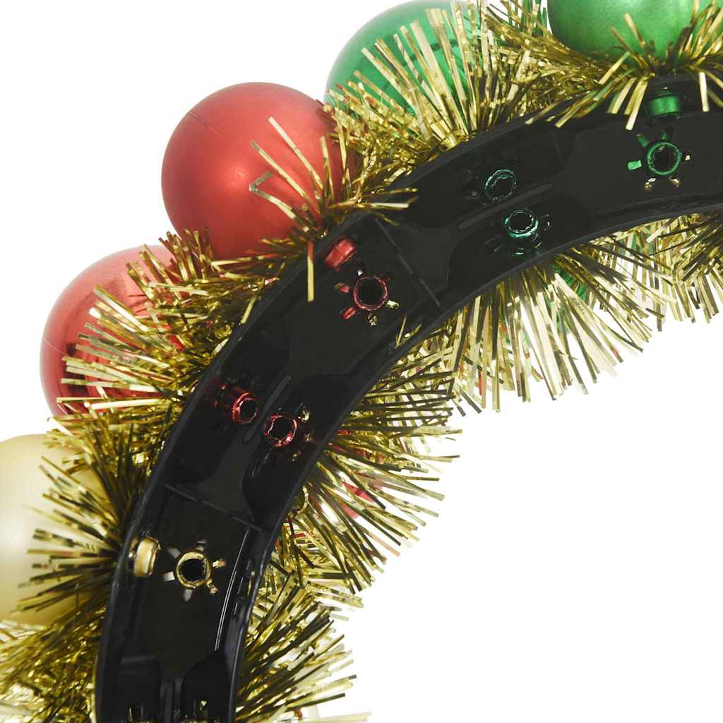 Christmas Ball Wreathes 2 pcs Multicolour 33 x 33 x 7 cm