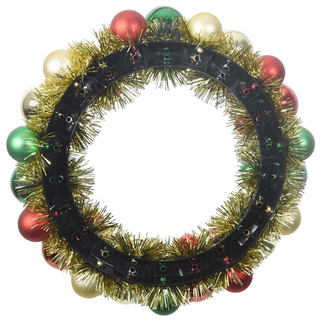 Christmas Ball Wreathes 2 pcs Multicolour 33 x 33 x 7 cm