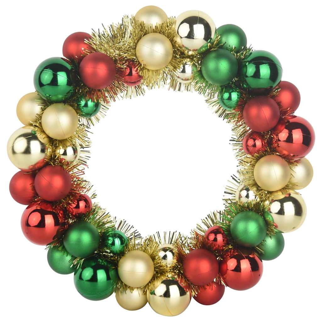 Christmas Ball Wreathes 2 pcs Multicolour 33 x 33 x 7 cm