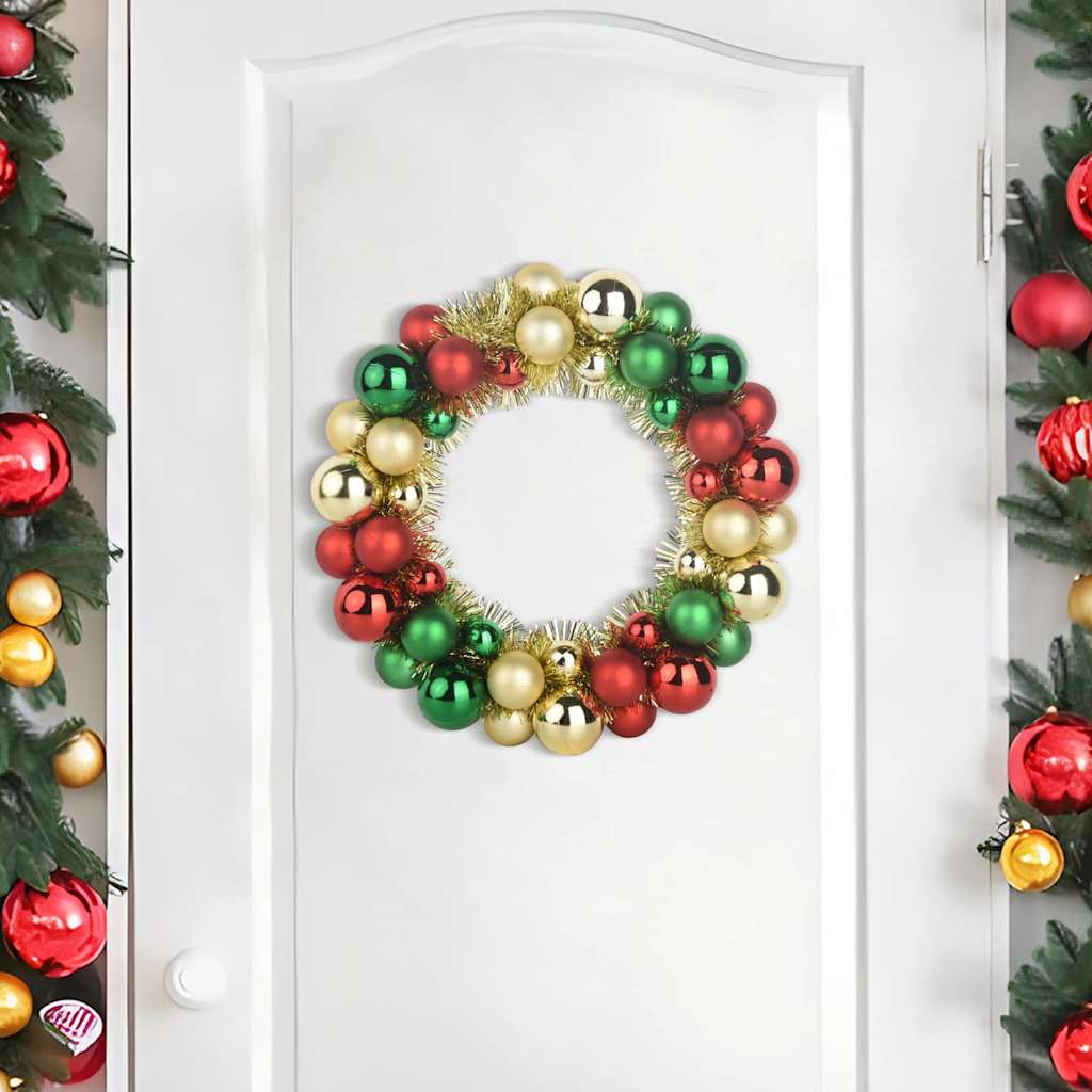 Christmas Ball Wreathes 2 pcs Multicolour 33 x 33 x 7 cm
