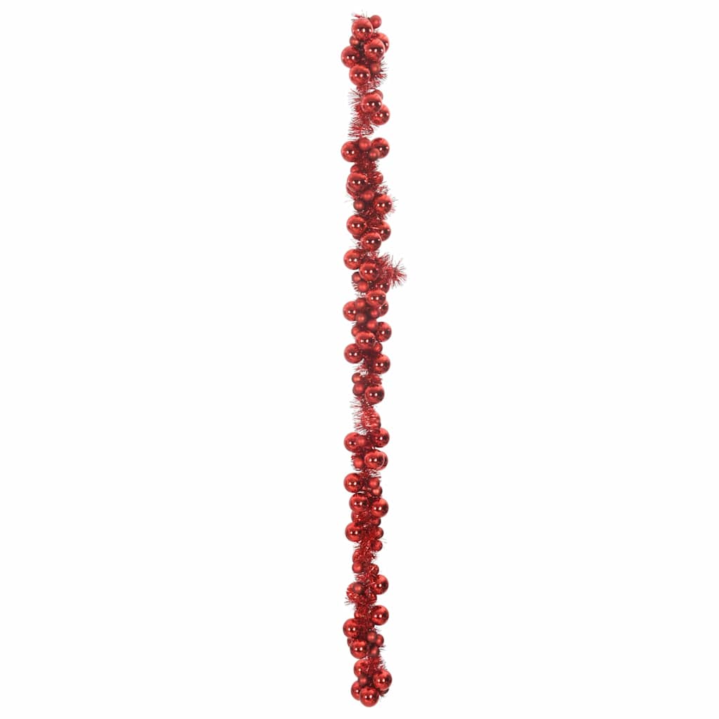 Christmas Ball Garland Red 186 cm Polystyrene