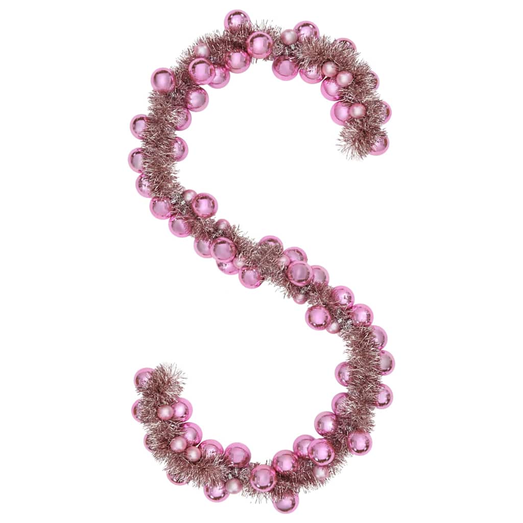 Christmas Ball Garland Pink 186 cm Polystyrene