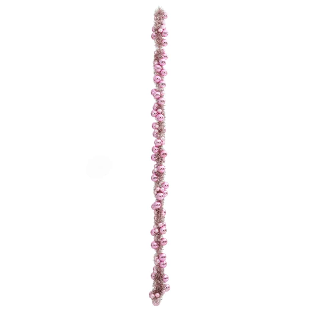Christmas Ball Garland Pink 186 cm Polystyrene