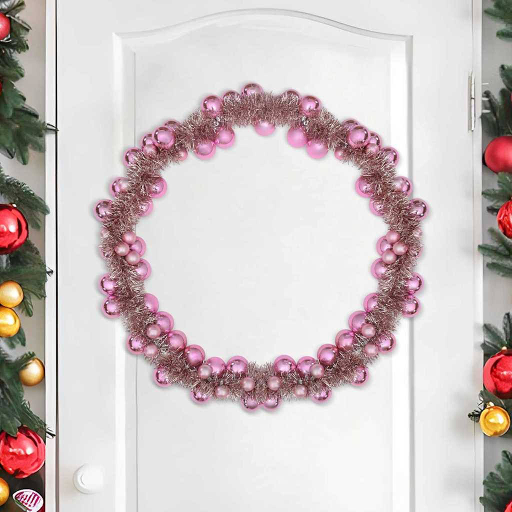 Christmas Ball Garland Pink 186 cm Polystyrene