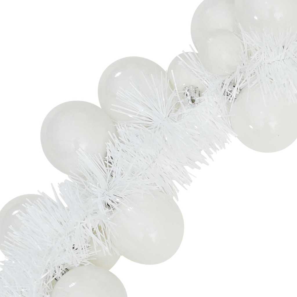 Christmas Ball Garland White 186 cm Polystyrene