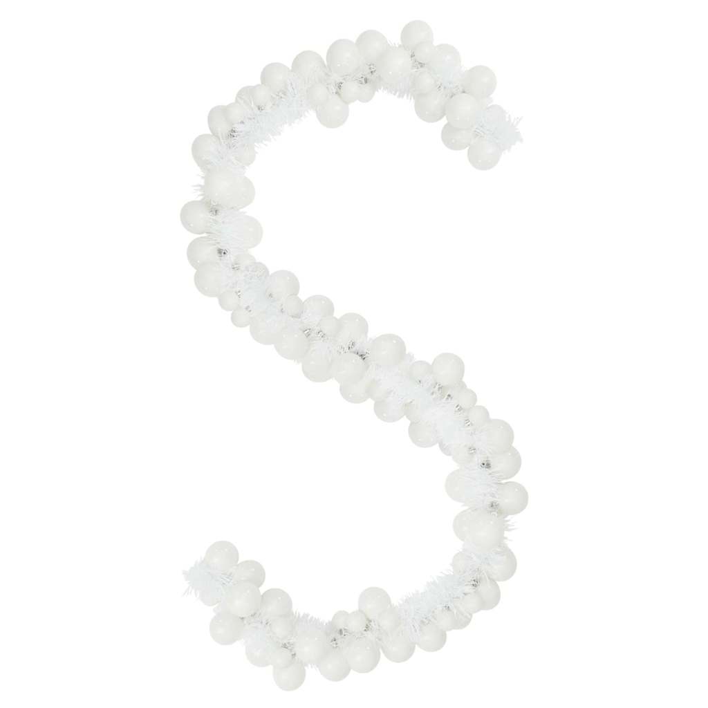 Christmas Ball Garland White 186 cm Polystyrene