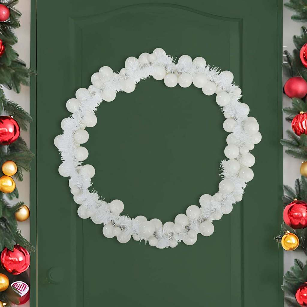 Christmas Ball Garland White 186 cm Polystyrene