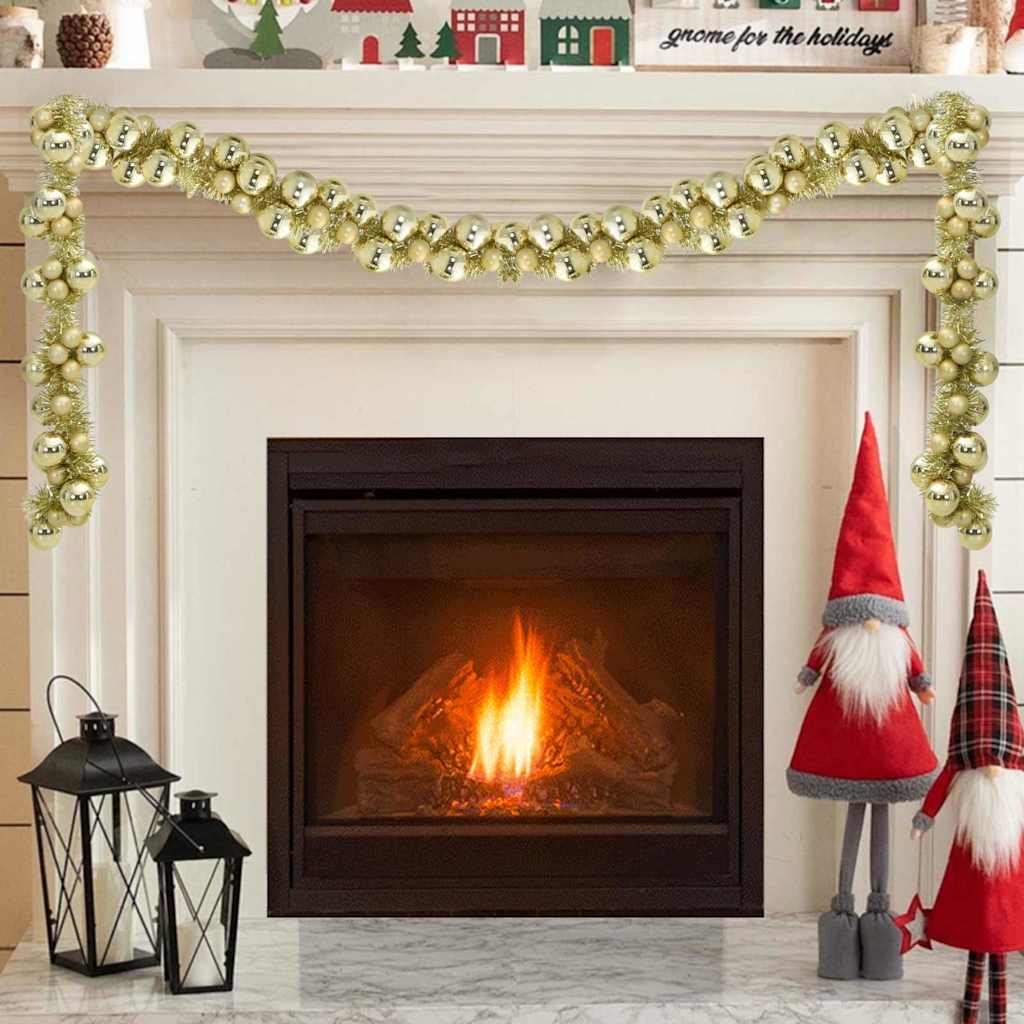 Christmas Ball Garland Gold 186 cm Polystyrene