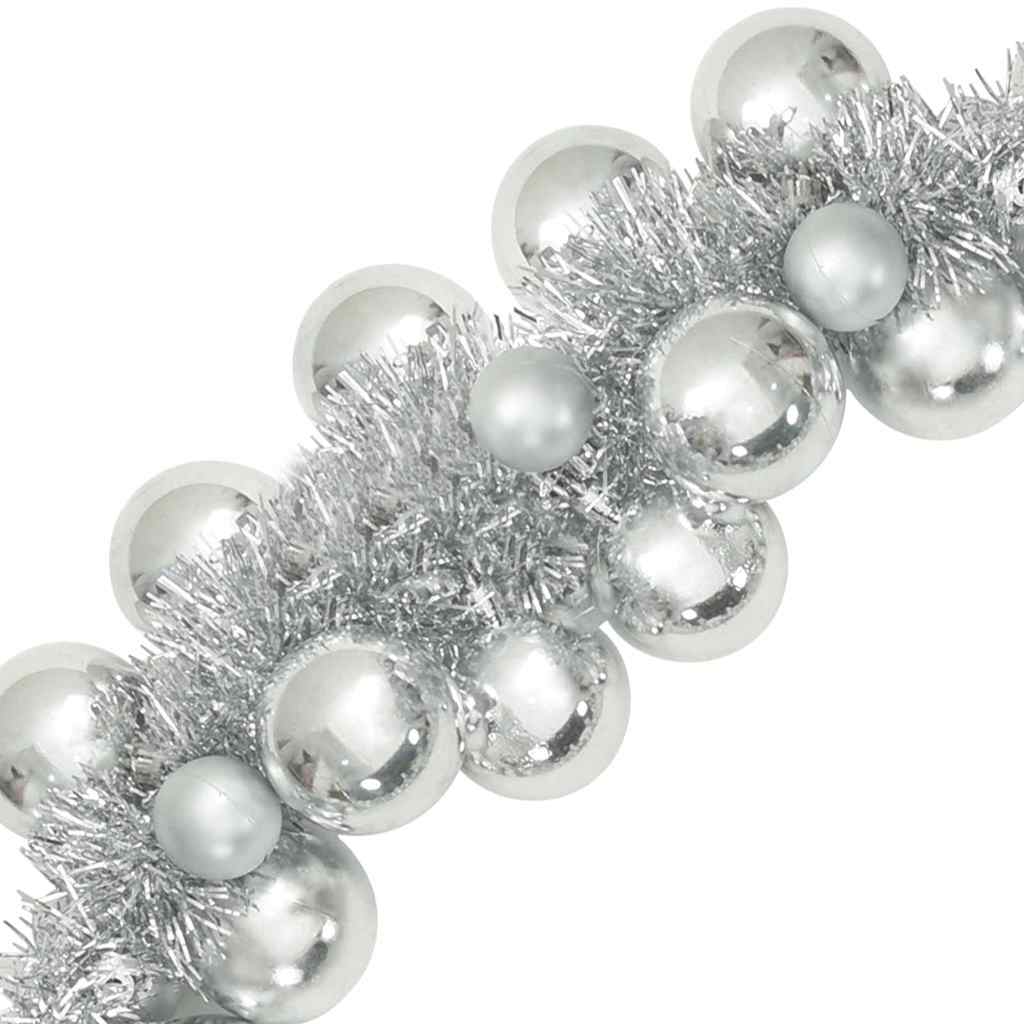 Christmas Ball Garland Silver 186 cm Polystyrene