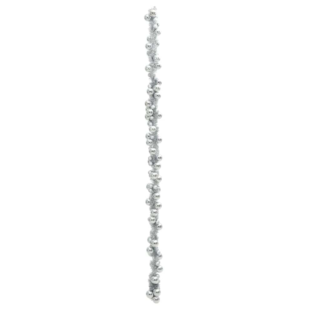 Christmas Ball Garland Silver 186 cm Polystyrene