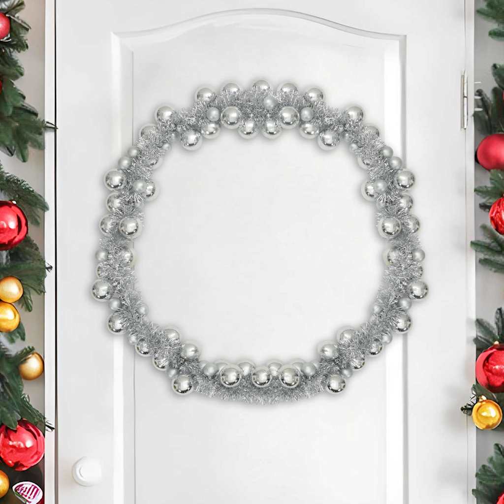 Christmas Ball Garland Silver 186 cm Polystyrene