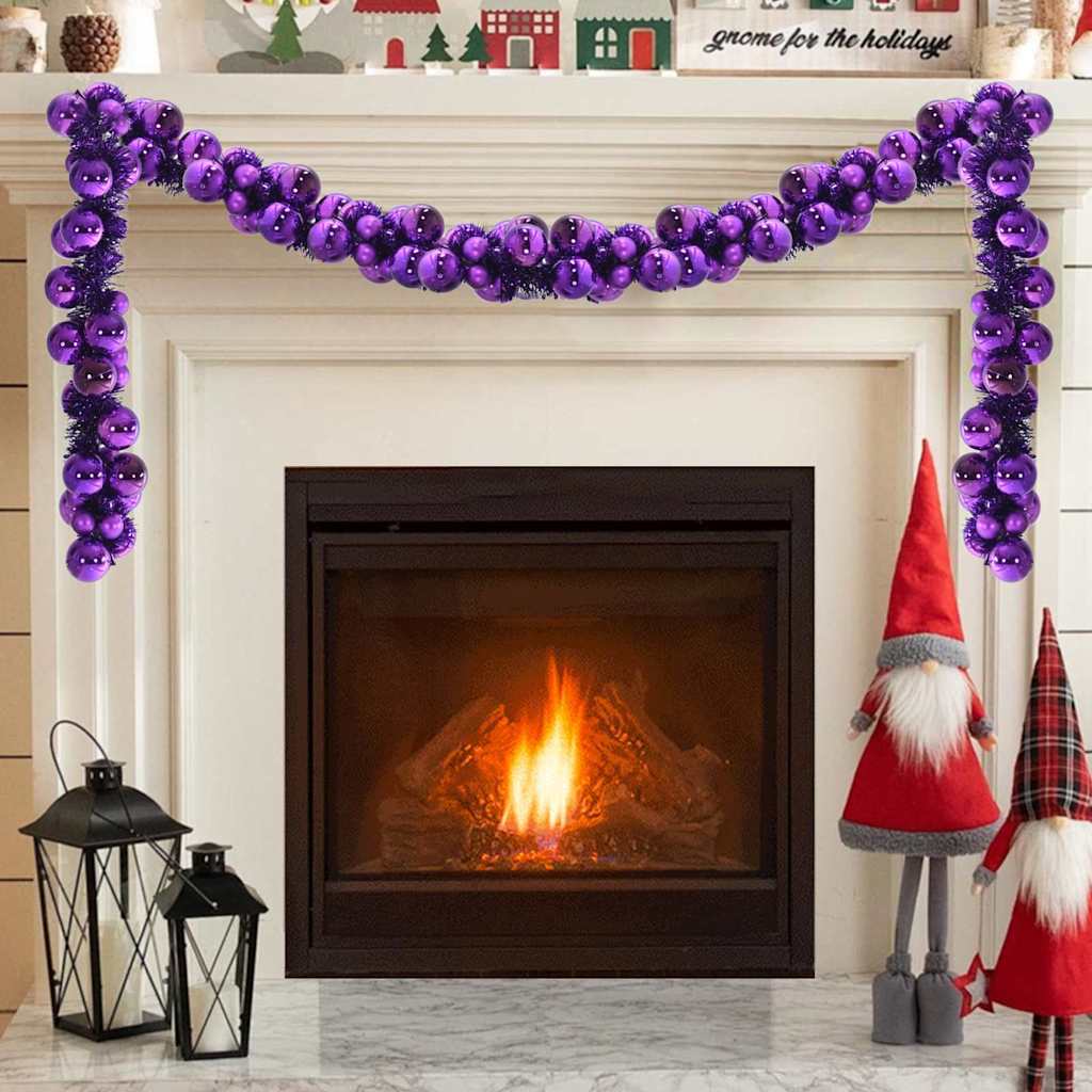 Christmas Ball Garland Lilac 186 cm Polystyrene