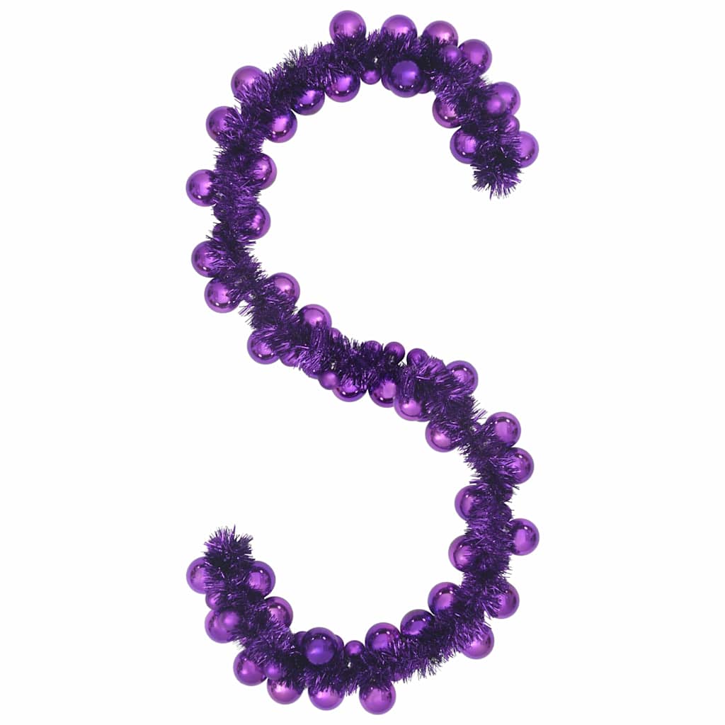 Christmas Ball Garland Lilac 186 cm Polystyrene