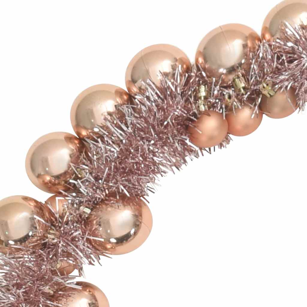 Christmas Ball Garland Rose Gold 186 cm Polystyrene