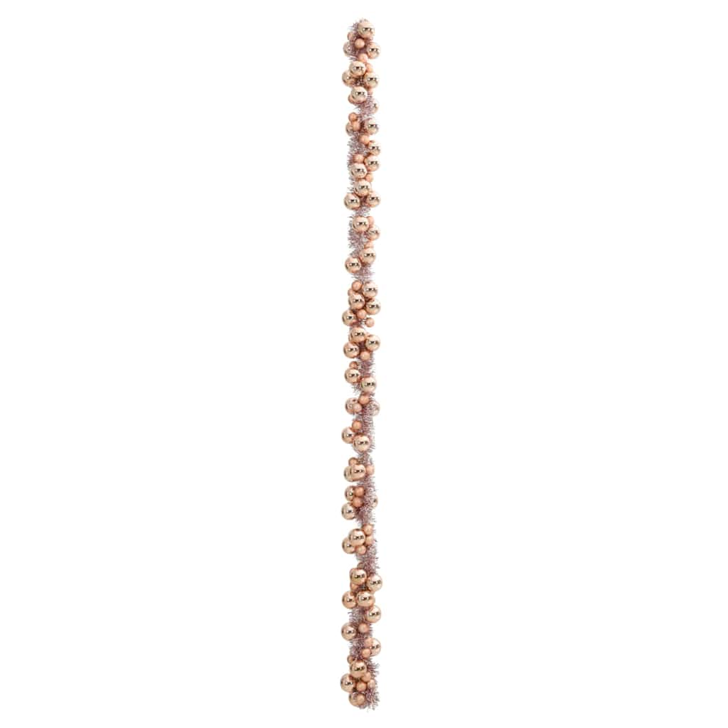 Christmas Ball Garland Rose Gold 186 cm Polystyrene