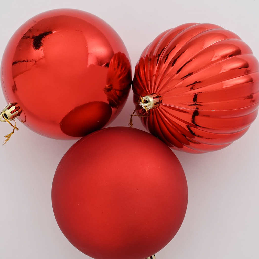 Christmas Bauble Set 9 pcs Red