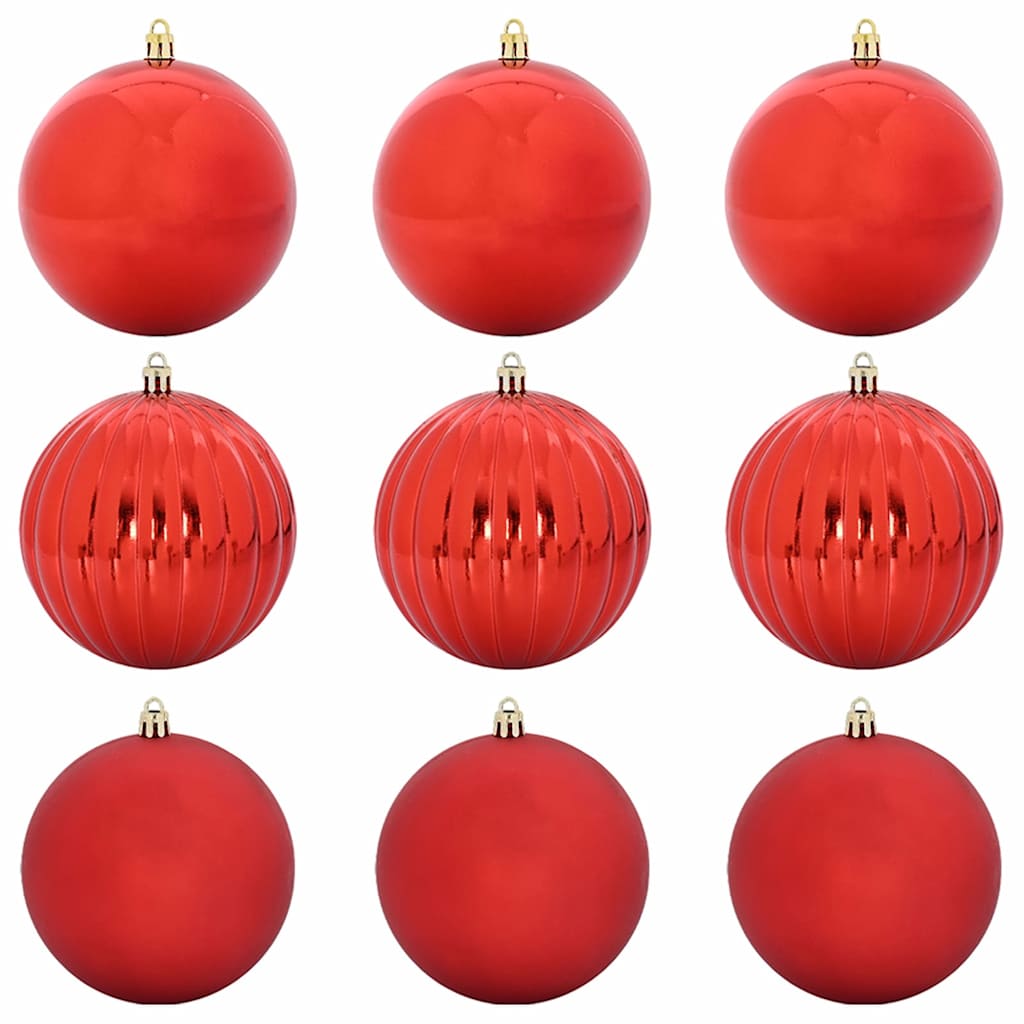 Christmas Bauble Set 9 pcs Red