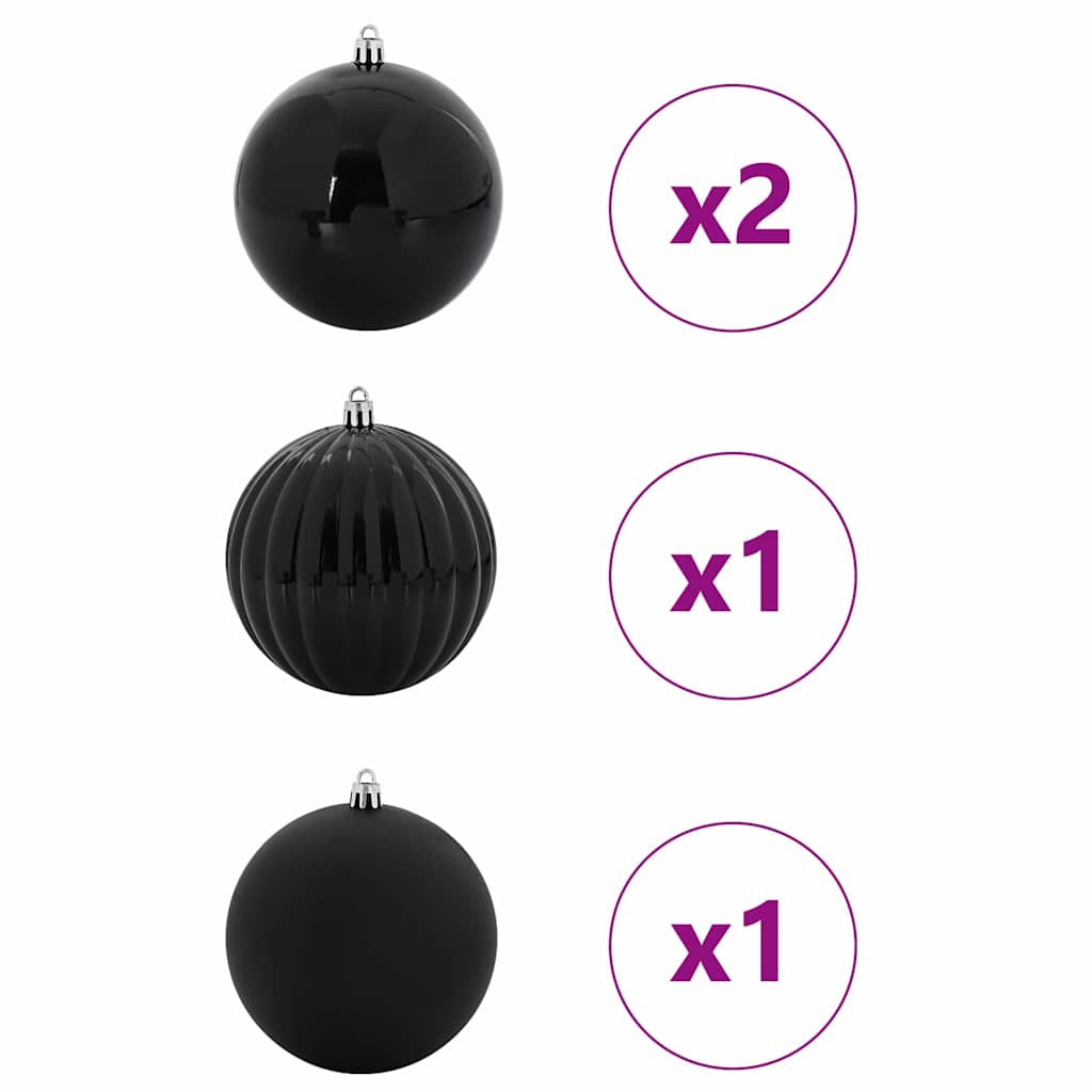 Christmas Bauble Set 4 pcs Black
