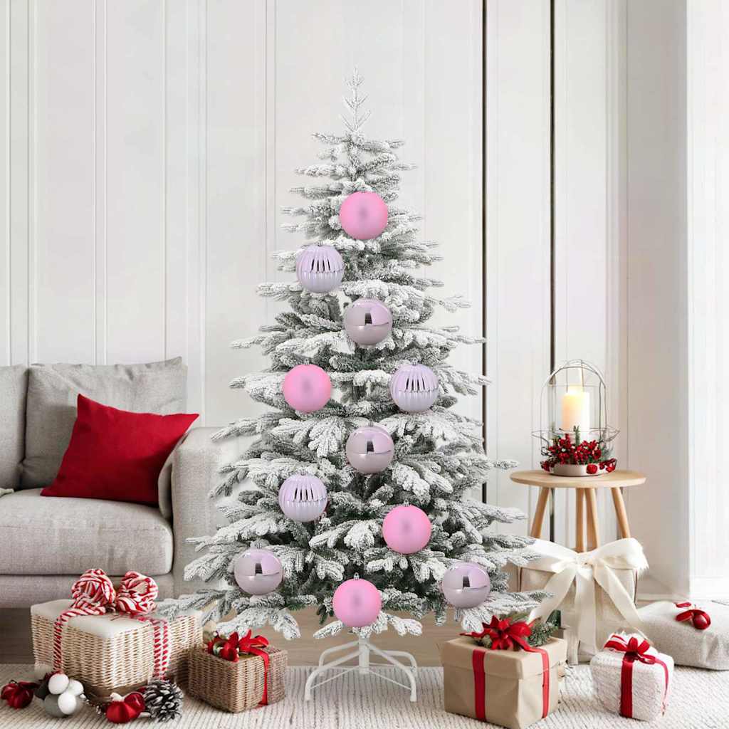 Christmas Bauble Set 9 pcs Pink