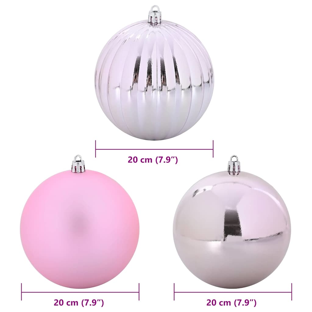 Christmas Bauble Set 4 pcs Pink