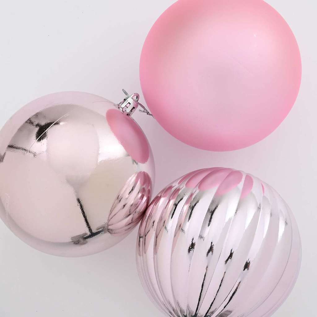Christmas Bauble Set 3 pcs Pink