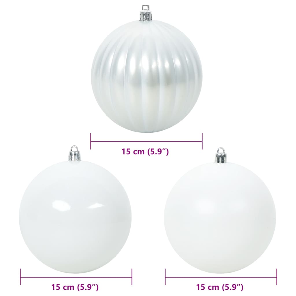 Christmas Bauble Set 9 pcs White