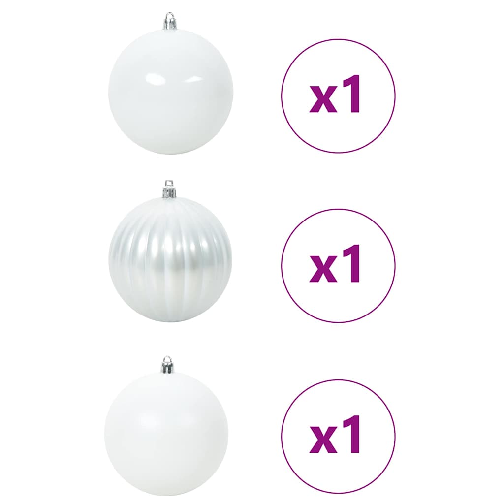 Christmas Bauble Set 3 pcs White
