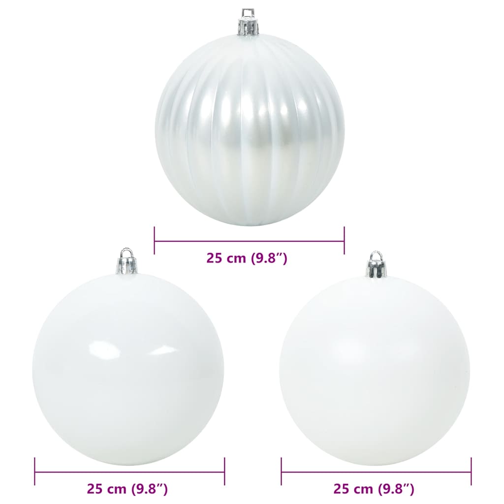 Christmas Bauble Set 3 pcs White